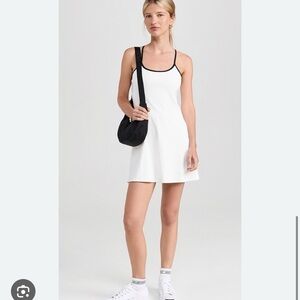 SPLITS59 White Athletic Dress with hidden shorts